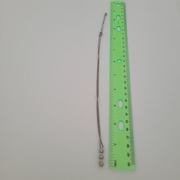 Nina Ricci Rhodium Plated Pendant with Swarovski Crystals - 16-18" length - Picture 5 of 6